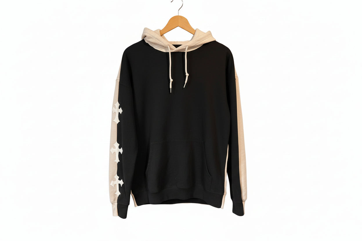 Grey, White & Black Hoodie