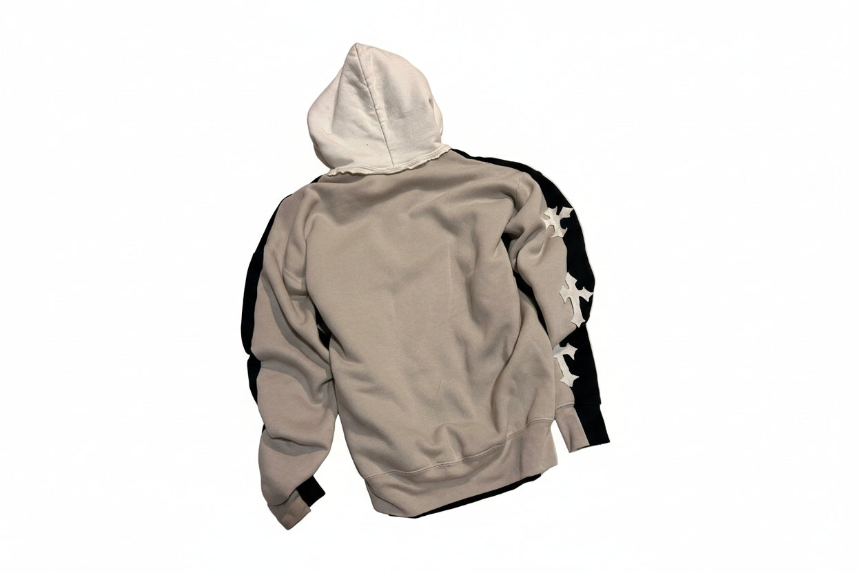 Grey, White & Black Hoodie