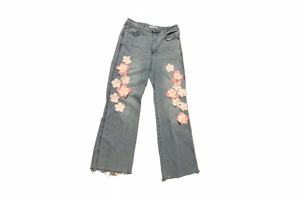 Flower Blue Jeans