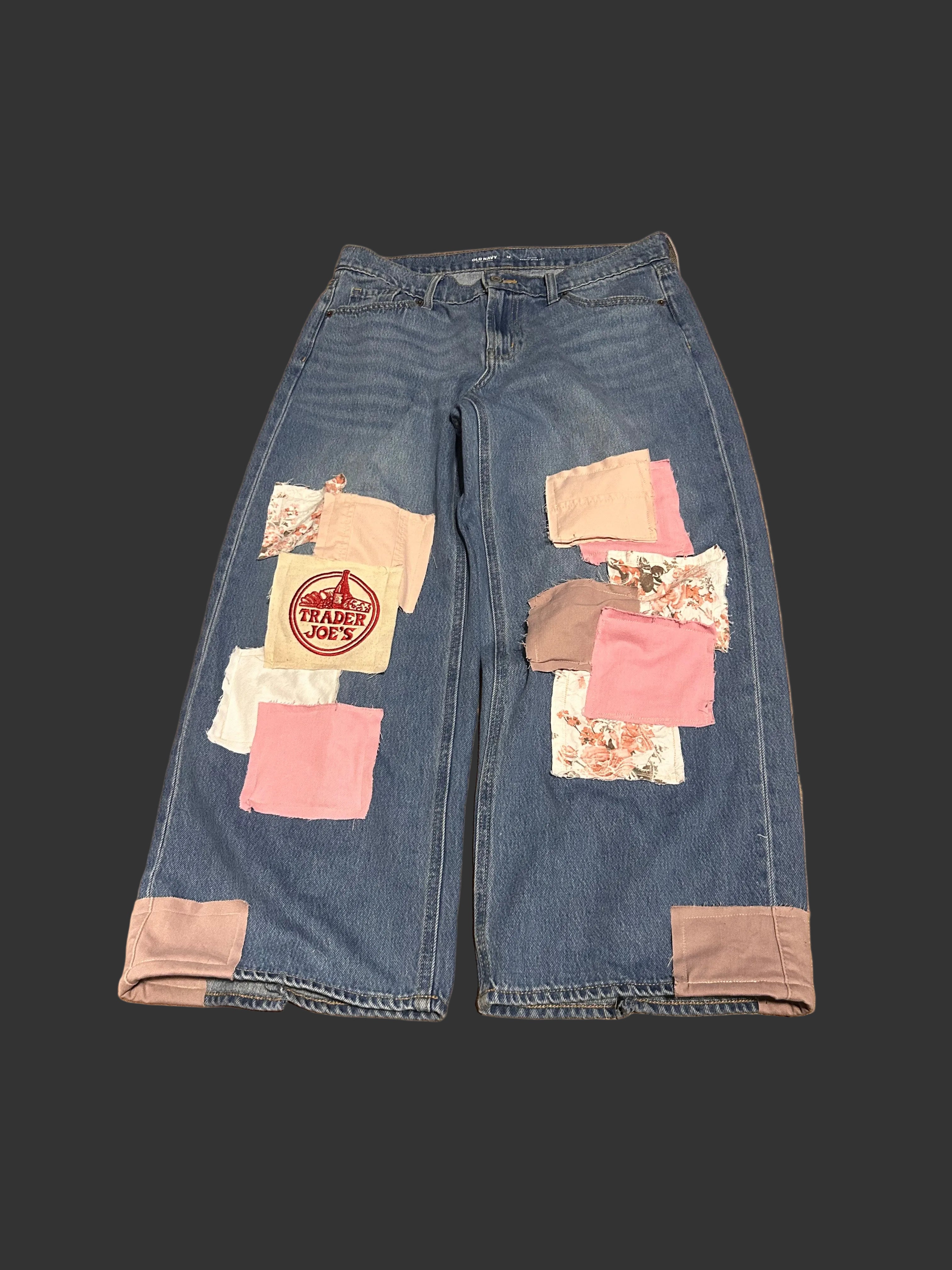 Trader Joes Patchwork Jeans size 10