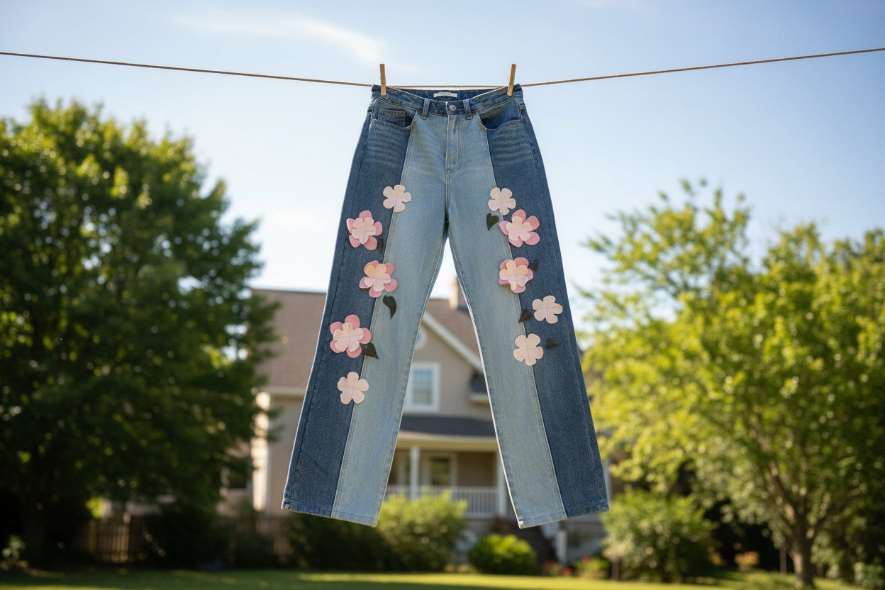 Pacsun Flower Jeans Size 2